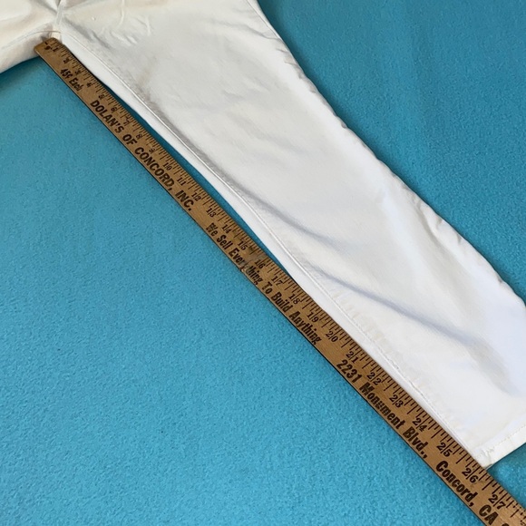 GAP 1969 mid rise stretch denim legging white 5 pocket button zipper size 27 - Picture 10 of 15